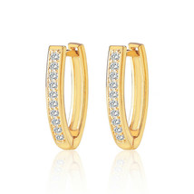 Brazilian hoop earring18k Gold plating Hypoallergenic Men&#39;s Women&#39;s Hoop Earring - £15.57 GBP