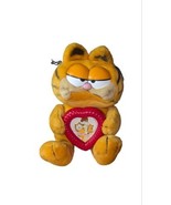 VINTAGE 1981 DAKIN GARFIELD HOLDING HEART PICTURE FRAME STUFFED ANIMAL P... - $58.16