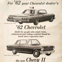 1962 Chevrolet Impala Chevy II Advertisement Automobilia Classic Cars DWF28 - $24.99