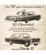 1962 Chevrolet Impala Chevy II Advertisement Automobilia Classic Cars DWF28 - $457.58 MXN