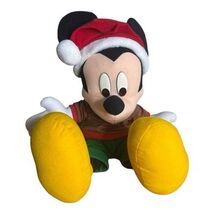 Vintage Mattel Disney Christmas SANTA Mickey Mouse Plush 17" Inch Plush ... - $16.00