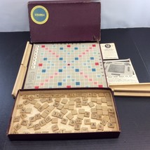 SCRABBLE GAME Vintage 1948 SELCHOW &amp; RIGHTER CO  99- WOOD TILES 4-HOLDER... - £30.93 GBP