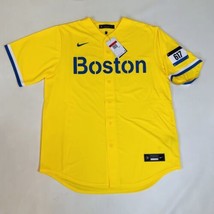 Nike Boston Red Sox Yellow City Connect 617 Baseball Jersey Verdugo 99 L... - $79.18