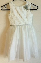 Bella Marmellata Flower Girl Special Occasions Pageant White Silver Dress Size 5 - £23.21 GBP