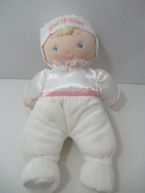 Gund Gifts soft baby doll white satin plush pink God Bless Heaven&#39;s blessings - £10.61 GBP