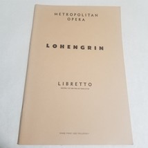 Lohengrin by Richard Wagner Metropolitan Opera Libretto Schirmer - £8.56 GBP