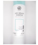 U Brands Dry Erase Poster Board Peel &amp; Stick with Marker! New! 35 in X 4... - £13.84 GBP