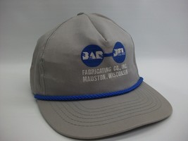 Bar Bel Fabricating Co Mauston Hat VTG Gray Snapback Rope Baseball Cap M... - £15.72 GBP