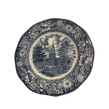 Collectors Plate Historical Colonial Scenes Ironstone Staffordshire England Blue - £15.75 GBP