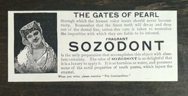 Vintage 1895 Sozodont Fragrant Fragrance Original Ad 1021  - $6.64