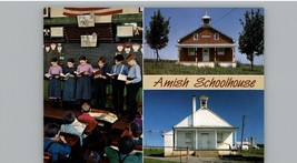 Vintage Greetings From Amish Country Schoolhouse Postcard - £3.86 GBP