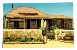 Judge Roy Bean Famous Headquarters Texas TX Curt Teich UNP Postcard c1952 - $5.99