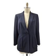 Vintage Liz Claiborne Black Blazer Jacket One Button Flattering Women 14 - $69.50