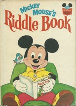 Mickey Mouse&#39;s Riddle Book Walt Disney Hardcover 1972 - £7.91 GBP