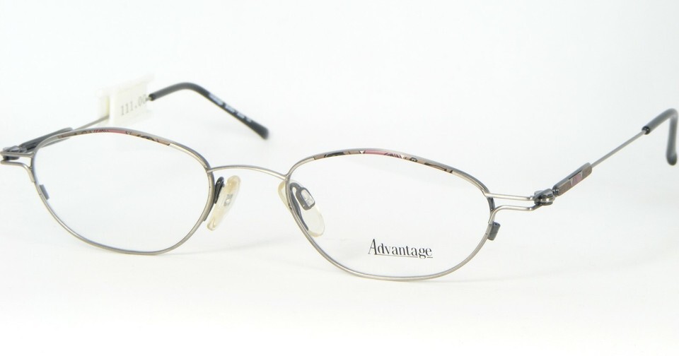 NEW Advantage 8080 203 VINTAGE GUNMETAL /OTHER EYEGLASSES GLASSES 47-18-... - $62.28