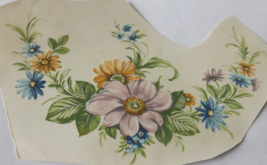5 Mixed Flowers Waterslide Ceramic Decals  5&quot; - Vintage - £3.92 GBP