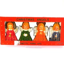 Vintage George Good Christmas Angels Set of 4 Hang Ups Magnet Fridge Ornaments - £12.58 GBP