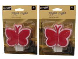 Set of 2 Night Light On/Off Switch UL Certified Butterfly - £7.08 GBP