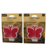 Set of 2 Night Light On/Off Switch UL Certified Butterfly - $8.86