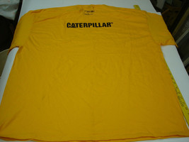 Yellow T Shirt Cat Live United Caterpillar Logo Size 3XL Core Cotton - £7.62 GBP