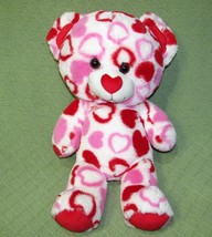 Build A Bear Sweetheart Teddy Plush Big Head Bear 18&quot; Pink Red White Hearts Toy - £18.09 GBP