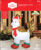 Holiday Time 881959 Airblown Inflatable 6&#39; Christmas Llama - New! - £36.15 GBP