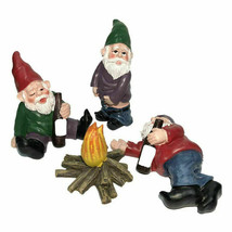 4Pcs Fairy Garden Gnomes My Little Friend Drunk Gnome Dwarfs Statue Gifts Decor - £12.78 GBP
