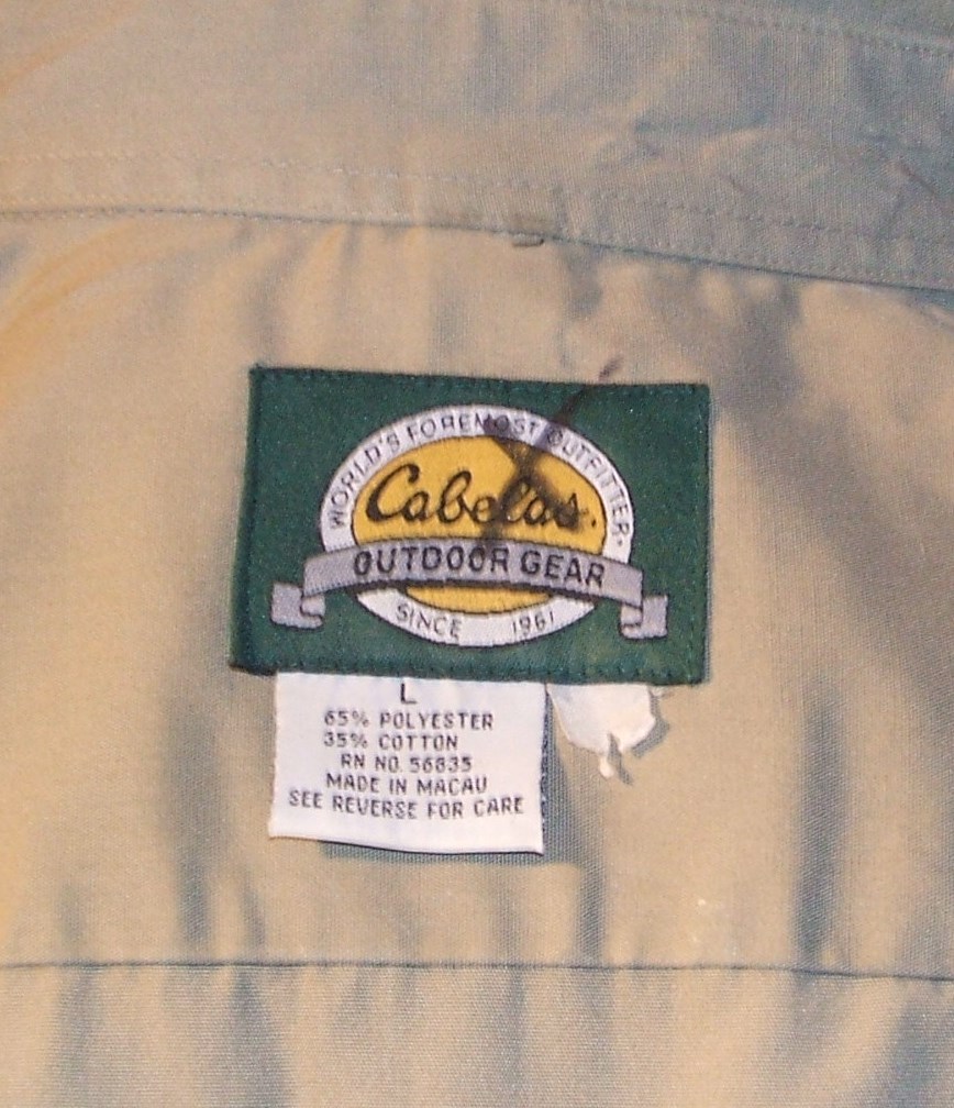 Cabela&#39;s men&#39;s short sleeve khaki shirt size Large; used, law enforcemen... - $15.00