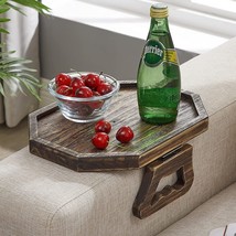 Vesuna Sofa Armrest Clip Tray Table, Sofa Couch Arm Rest, Rustic Mocha - £29.56 GBP