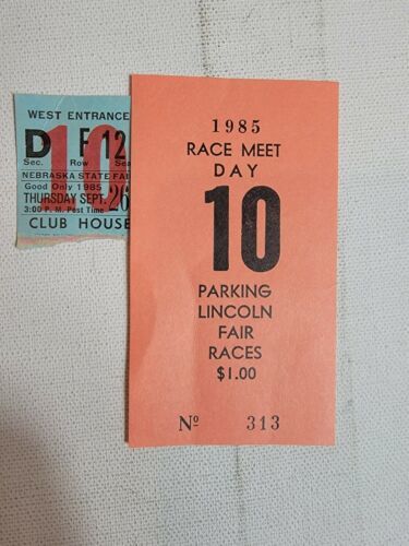 Primary image for Vintage 1980s Horse Racing Ticket Stubs Nebraska State Fair Lincoln 1985