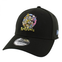 The Flintstones Family Logo New Era 39Thirty Fitted Hat Black - £33.84 GBP