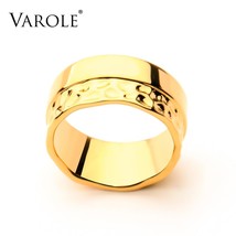 Atural texture rings for women gold color width ring fashion jewelry anillos mujer 2021 thumb200