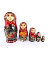 Matryoshka Nesting Dolls 7&quot; 5 Pc., Not Whither &amp; Fetch Fairytale Set Rus... - £66.64 GBP