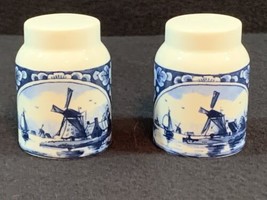 NEW! Heinen Delft Blauw Salt &amp; Pepper Shaker Set Blue &amp; White Windmills 2 pcs - £23.54 GBP