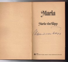 Maria by Maria Von Trapp Signed Autographed PB Book DEC 1987 Sound Of Music - £189.17 GBP
