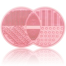 Makeup Brush Cleaning Mat, Silicone Makeup Brush Scrubber, Makeup Brush ... - $10.88