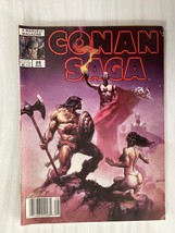 CONAN SAGA #28 - August 1989 - Marvel - BORIS VALLEJO, JOHN BUSCEMA, ERN... - £4.70 GBP