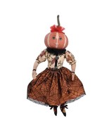 Joe Spencer Art Doll Penelope Pumpkin Halloween Soft Sculpture Autumn - $47.47