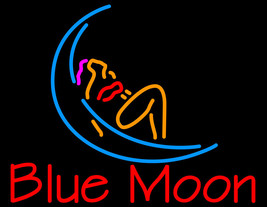 Blue Moon Lady Orange Neon Sign - £560.48 GBP
