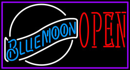 Blue Moon White Open Neon Sign - £558.64 GBP