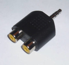 3.5mm STEREO MALE PLUG TO 2 RCA FEMALE AUDIO ADAPTER - £2.91 GBP
