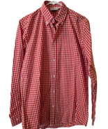 Chef Works Womens Uniform Shirt Top Size Medium Red White Checked L/S Ex... - $11.88