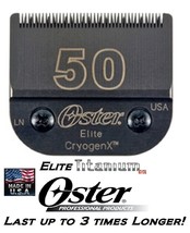 Oster ELITE TITANIUM 50 BLADE*Fit A5 Turbo,A6,Andis AGC,SMC,DBLC,Wahl KM... - £49.20 GBP