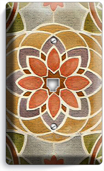 TUSCAN KITCHEN STONE TILE PRINT PHONE JACK TELEPHONE WALL PLATE COVER ART DECOR