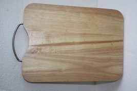 Vintage Chopping Cutting Board Butcher Block with Metal Handle 38x28cm - £36.77 GBP
