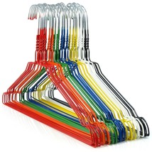 20 Pack Multi Colored Wire Hangers - Strong 13 Gauge, 16Inch Adult Size Coat Clo - £31.13 GBP