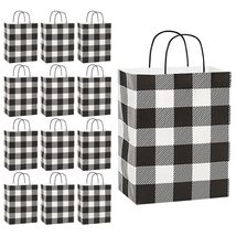 Live It Up! Party Supplies Black &amp; White Buffalo Plaid Fall and Christma... - £11.29 GBP+