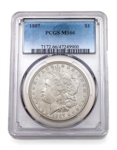 1887 Silver Morgan Dollar Graded by PCGS as MS-66! High Grade Morgan - $493.90