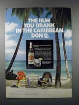 1972 Don Q Rum Ad - You Drank in the Caribbean - $18.49