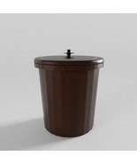 Vintage ~ Tupperware ~ Charcoal Brown ~ Ice Bucket w/Push Button Lid ~ 1... - €34,24 EUR
